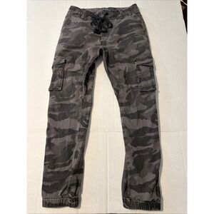 Victorious Men's Twill Jogger Cargo Gray Pants Sz Medium Camouflage